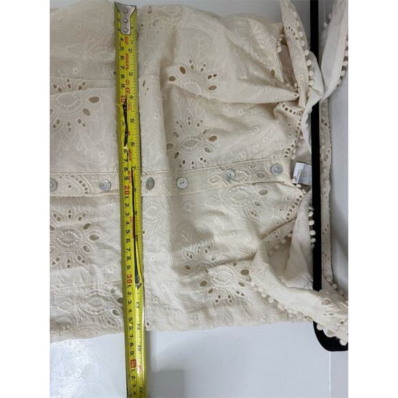 House of Harlow 1960 Beige Embroidered Cotton Midi Dress 8 viral coastal summer - Picture 16 of 16